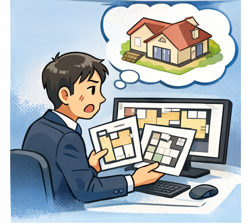 困った男性のイラスト