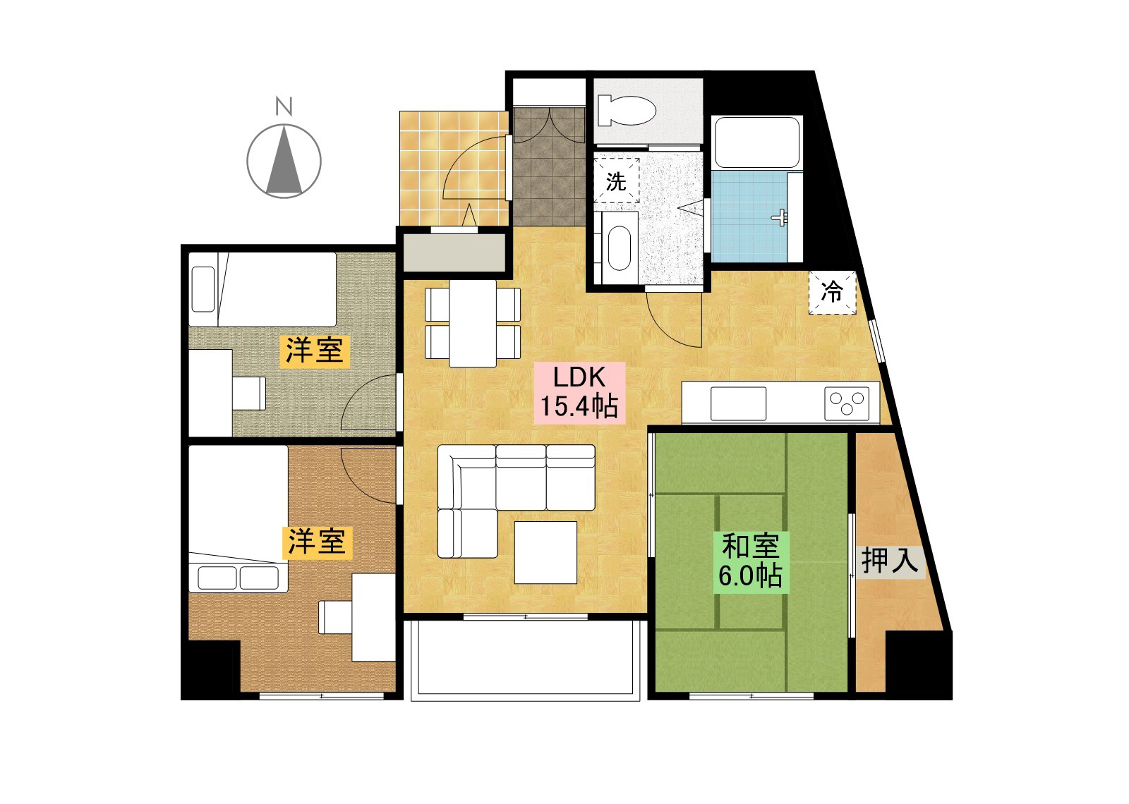 高画質出力の間取り図サンプル