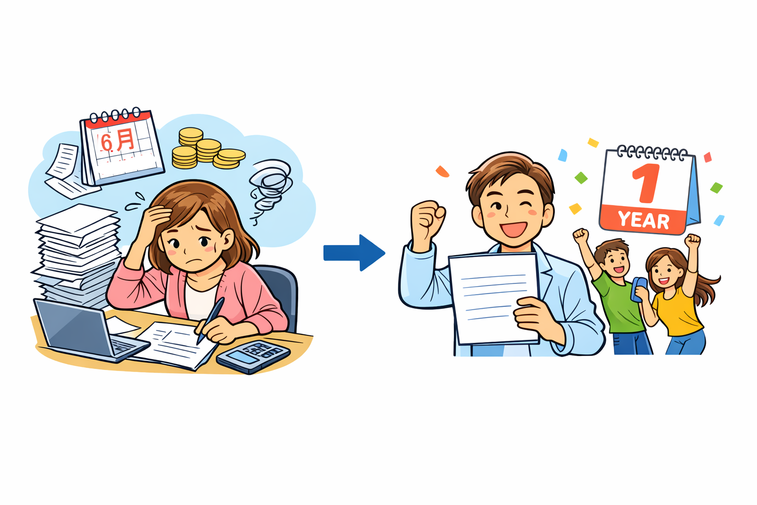 経理処理が楽になるイメージ